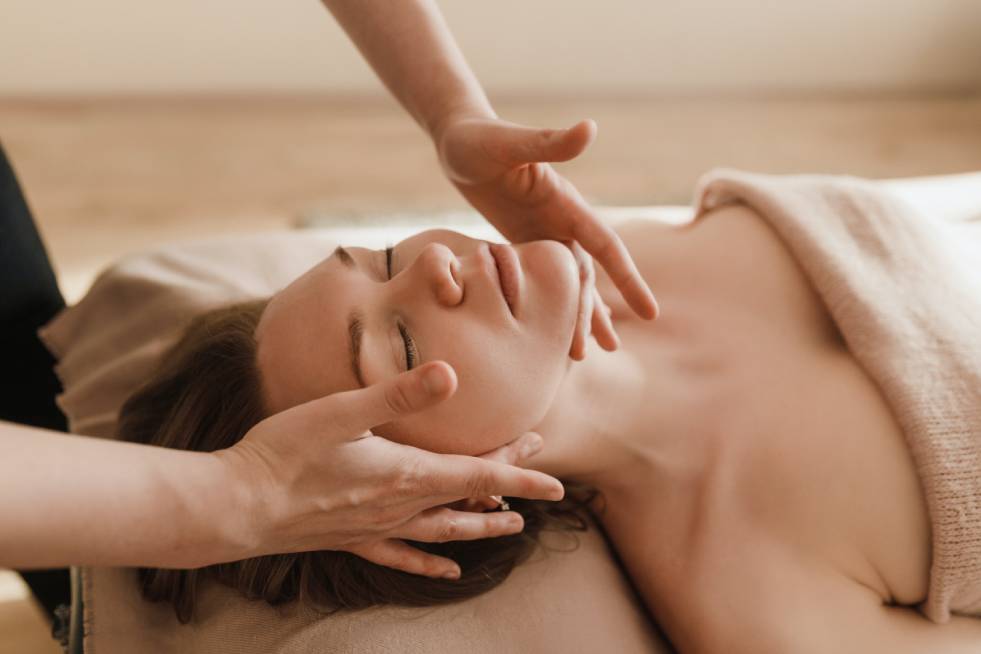 woman getting neck massage